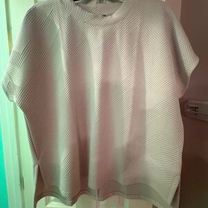 Knit Beige Geometric Women's Top and Skirt set